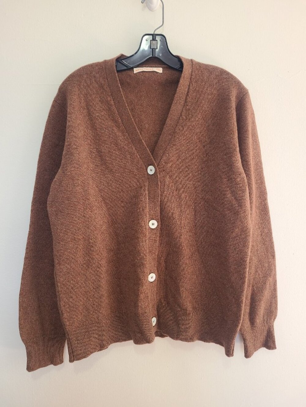 &Daughter Ava Brown Lambswool Cardigan size M Scotland